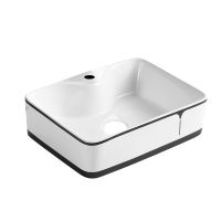 Раковина-чаша Point Аврора 49 PN43103WB Белая с чёрным — фото 2, Раковины