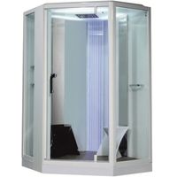 Душевая кабина Orans 130x130 89106w0 с баней профиль Белый задние стенки Белые — фото 1, Душевые кабины