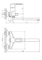 Смеситель для ванны Haiba универсальный Хром арт-HB2266 — фото 2, Смеситель для ванны