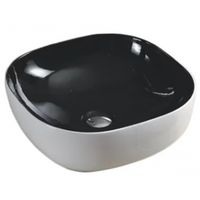 Раковина-чаша CeramaLux 43 360 Черная Белая — фото 1, Раковины