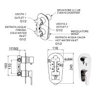 Смеситель для душа Remer Winner W93 Хром — фото 2, Смеситель для душа