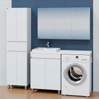 Раковина СанТа Юпитер 130 L 900135 на стиральную машину Белая — фото 4, Раковины подвесные