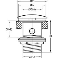 Донный клапан Swedbe Terracotta 2563 click-clack Терракота — фото 2, Донные клапаны