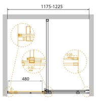 Товар: Душевая дверь CEZARES STREAM-BF-1-120-C-Cr - фото 2 Душевая дверь CEZARES STREAM-BF-1-120-C-Cr — фото 2, Раздвижные душевые двери