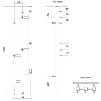 Электрический полотенцесушитель Melodia della vita Etude Cascade Ferrum 120х15 П3 MTRECF12015gt Граф — фото 2, Электрические полотенцесушители
