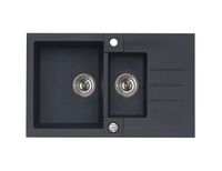 Мойка для кухни ROCK 70 GRANITAL CONCRETE-G81 780x480x180;1+1/2 в комп.с сифоном 1105299, — фото 1, Кухонные мойки