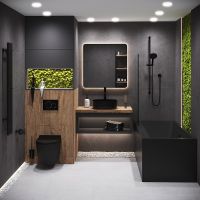 Акриловая ванна Corpa Nera Bellini 180x80 CN05032BLM Черная матовая без гидромассажа — фото 7, Акриловые ванны