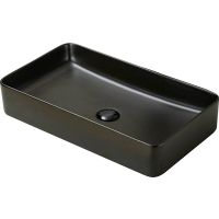 Раковина-чаша CeramaLux 60 9396-1МВ Черная матовая — фото 1, Раковины накладные