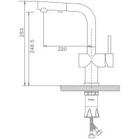 Смеситель для кухни Raglo R86.49.09 Графит матовый — фото 2, Смесители для кухни