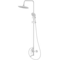 Душевая система Milardo Rora RORWT4FM06 Белая матовая — фото 1, Душевые стойки