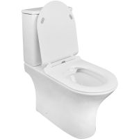 Унитаз компакт Azario Fretta Round AZ-1038A с бачком и сиденьем Микролифт — фото 3, Унитазы