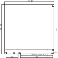 Товар: Душевой уголок Ambassador Nord 100х100 13011106 профиль Хром стекло прозрачное - фото 6 Душевой уголок Ambassador Nord 100х100 13011106 профиль Хром стекло прозрачное — фото 6, Квадратные душевые уголки