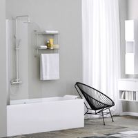 Leine 35P01-80 Стеклянная шторка на ванну — фото 2, Шторки для ванной распашные