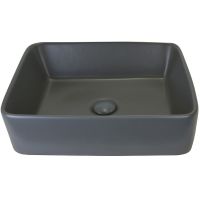 Раковина-чаша Bronze de Luxe 48 1010-GM Серая матовая — фото 1, Раковины накладные