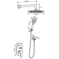 Душевая система Melodia della vita Diletto Tondo MSC00110 Хром — фото 2, Встраиваемые душевые комплекты
