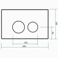 Клавиша смыва Maretti Elena AC12EA-740 Белая матовая — фото 2, Кнопки смыва