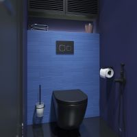 Товар: Клавиша смыва Iddis Unifix UNI04BCi77 Черная матовая Хром - фото 3 Клавиша смыва Iddis Unifix UNI04BCi77 Черная матовая Хром — фото 3, Кнопки смыва