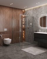 Душевой уголок CEZARES MOLVENO-AH-11-140/80-C-Cr-IV — фото 1, Прямоугольные душевые уголки