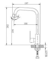 Кран для одного типа воды Haiba HB4182 Нержавеющая сталь — фото 2, Краны