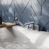 Товар: Salm 2755 Смеситель на борт ванны, 4 отверстия - фото 2 Salm 2755 Смеситель на борт ванны, 4 отверстия — фото 2, Смеситель для ванны