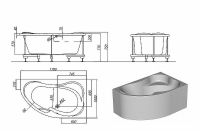 Акриловая ванна Kolpa San Lulu 170х100 L 597390 без гидромассажа — фото 2, Акриловые ванны