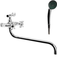 Смеситель для ванны Accoona H70 A7370 универсальный Хром — фото 1, Смеситель для ванны