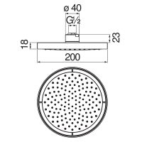 Товар: Верхний душ Nobili AD139/10CBM Черный матовый - фото 2 Верхний душ Nobili AD139/10CBM Черный матовый — фото 2, Верхние души