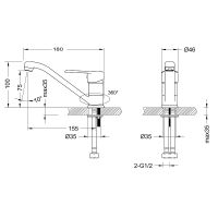 Товар: Смеситель для раковины Lemark Point LM0307C Хром - фото 2 Смеситель для раковины Lemark Point LM0307C Хром — фото 2, Смесители для раковины