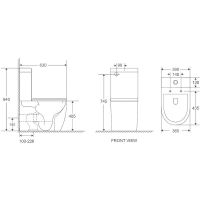 Унитаз компакт D&K Matrix DT1397016 с бачком и сиденьем Микролифт — фото 6, Унитазы