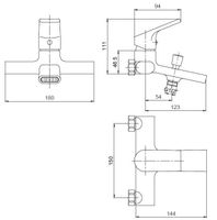 Товар: Смеситель для ванны ESKO Ontario ON 54 Хром - фото 3 Смеситель для ванны ESKO Ontario ON 54 Хром — фото 3, Смеситель для ванны
