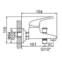 Товар: Смеситель для ванны Ledeme H39-B 3039-ВL Хром - фото 2 Смеситель для ванны Ledeme H39-B 3039-ВL Хром — фото 2, Смеситель для ванны