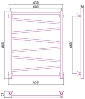 Товар: Водяной полотенцесушитель Сунержа Сирокко 800x600 31-0253-8060 Черный матовый - фото 3 Водяной полотенцесушитель Сунержа Сирокко 800x600 31-0253-8060 Черный матовый — фото 3, Водяные полотенцесушители