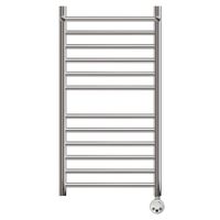 Полотенцесушитель электрический Point Аврора PN10148SPE П11 400x800 с полкой левый/правый, хром — фото 1, Электрические полотенцесушители