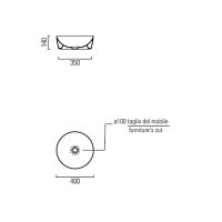 Раковина-чаша GSI Nubes 40 Белая арт-903911 — фото 4, Раковины накладные