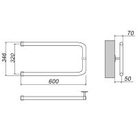 Водяной полотенцесушитель Grota Modesto 32х60 Хром — фото 2, Водяные полотенцесушители