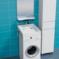 Раковина СанТа Юпитер мини 50 900133 на стиральную машину Белая — фото 2, Раковины на стиральную машину