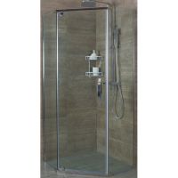 Душевой уголок Alex Baitler 100х100 AB245-100 профиль Хром стекло тонированное — фото 4, Душевые уголки трапеция