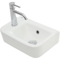 Товар: Раковина AQUAme 38 L AQM5006L Белая глянцевая - фото 1 Раковина AQUAme 38 L AQM5006L Белая глянцевая — фото 1, Мини-раковины