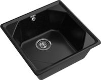 GRANFEST Мойка UNIQUE 500 1-чаша 500*500мм черный арт.GF- — фото 1, Кухонные мойки