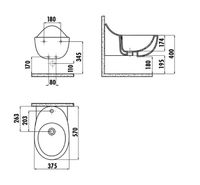 Товар: Биде Creavit Foglia FG510-00CB00E-0000 подвесное Белое - фото 2 Биде Creavit Foglia FG510-00CB00E-0000 подвесное Белое — фото 2, Биде