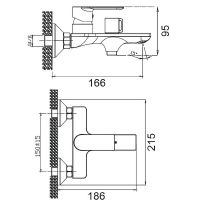 Товар: Смеситель для ванны Belz B679 B60679 Хром - фото 2 Смеситель для ванны Belz B679 B60679 Хром — фото 2, Для душа и ванны