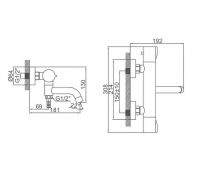 Смеситель для ванны Accoona H305 A62305 с термостатом Хром — фото 2, Смеситель для ванны