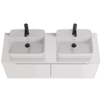 Тумба W, 125 см, подвесная, для умывальника "Гармония" 125 см или стеклянной столешницы W, 2 ящика,  — фото 13, Тумбы под раковину