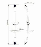 A006 Душевой комплект — фото 4, Штанги для душа