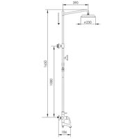 Душевая система Rose R02H R0236H Черная матовая — фото 2, Душевые стойки
