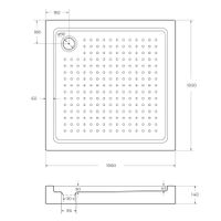 Акриловый поддон CEZARES TRAY-A-A-100-15-W0 — фото 2, Акриловые душевые поддоны