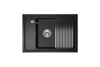 Granula-KS-7305, ЧЁРНЫЙ, кухонная мойка, кварц — фото 1, Кухонные мойки