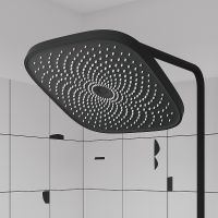 Товар: Душевая система Iddis SpaHome SPHBLTKi06 с термостатом Черная матовая - фото 2 Душевая система Iddis SpaHome SPHBLTKi06 с термостатом Черная матовая — фото 2, Душевые стойки