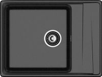 GRANFEST Мойка LEVEL 660L 1-чаша+крыло 660*500мм черный арт.GF- — фото 1, Кухонные мойки