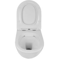 Унитаз Azario Grado AZ-0046 подвесной Белый с сиденьем Микролифт — фото 3, Унитазы